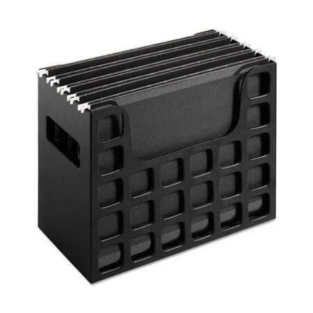 Tops Business Forms Pendaflex, Desktop File W/hanging Folders, Letter, Plastic, 12 1/4 X 6 X 9 1/2, Black 23013